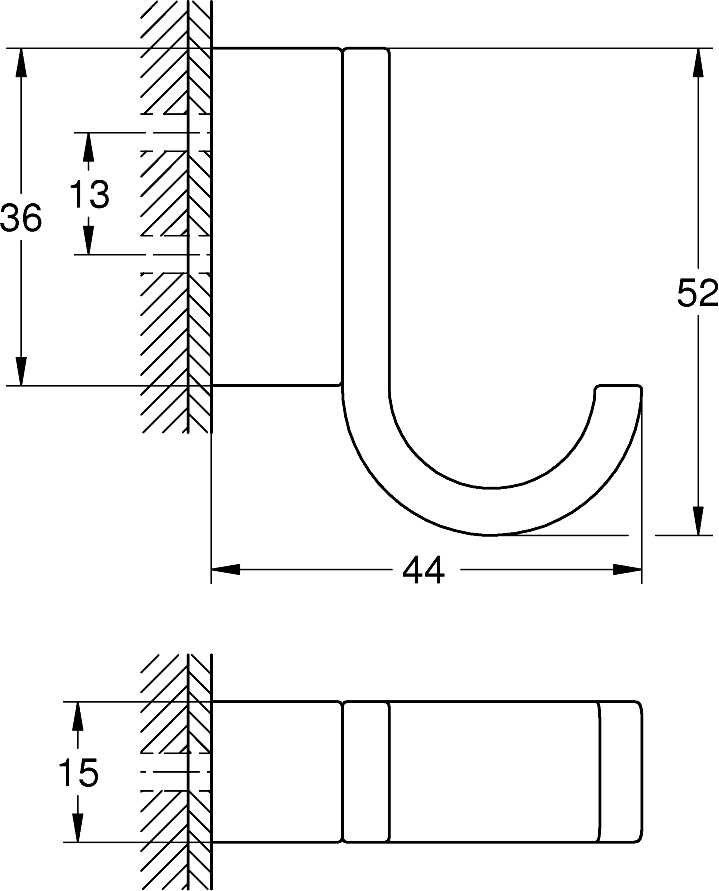 Крючок Grohe Selection 41039A00 темный графит