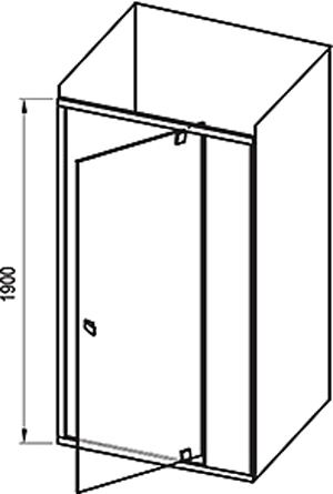 Душевая дверь в нишу Ravak PDOP2-120 Transparent, профиль черный + средство для ванн и защитное средство