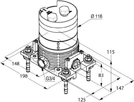 Скрытая часть Kludi 88088