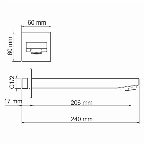 Настенный излив для ванны WasserKRAFT A091