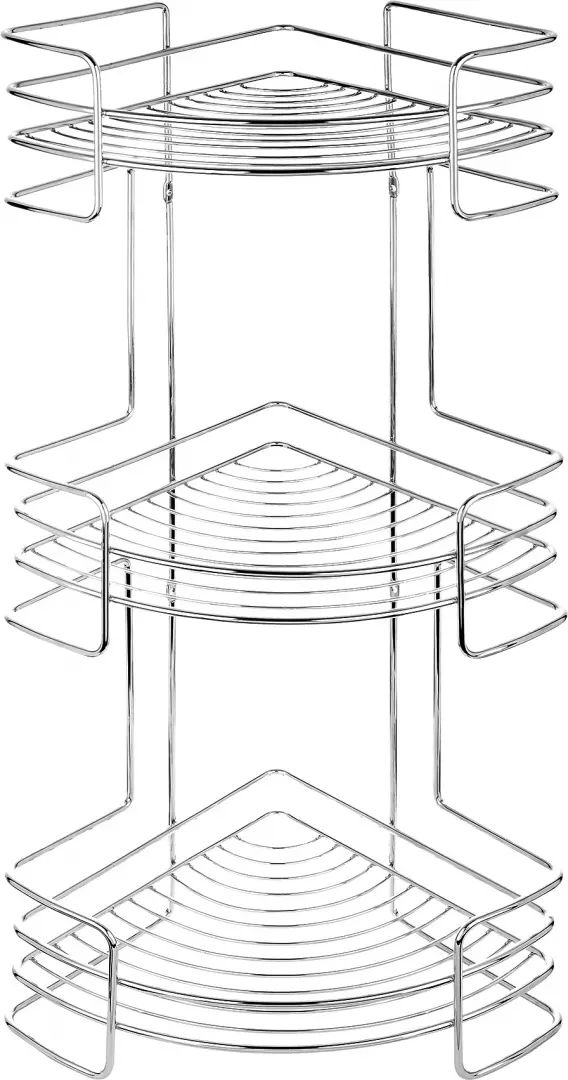 Полка для ванной комнаты угловая чмз 3 ярусная