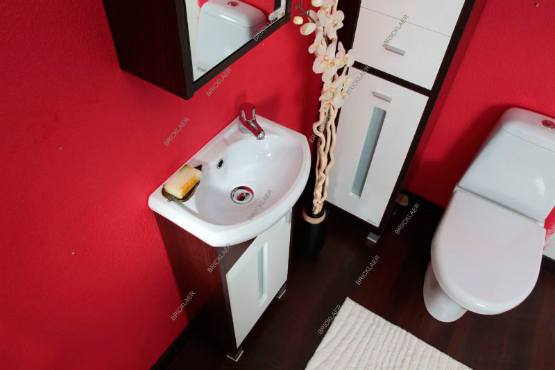Мебель для ванной Бриклаер Бали 40 венге белый глянец R эмаль