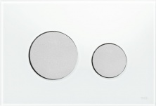 Кнопка смыва TECE Loop 9240659 белое стекло, кнопка матовый хром