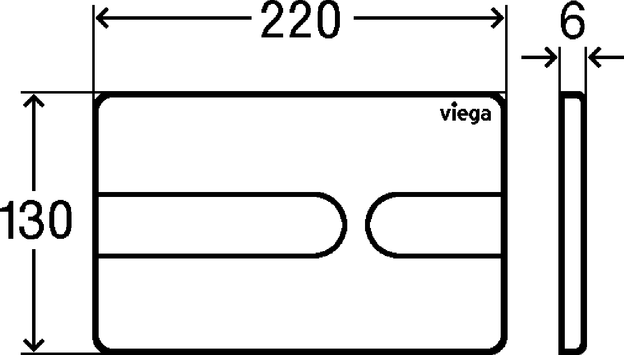 Кнопка смыва Viega Prevista 8613.1 хром матовый