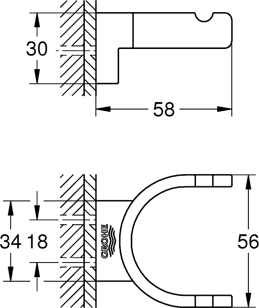 Крючок Grohe Selection 41049DC0 суперсталь