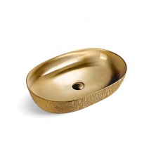 Раковина керамическая Vincea VBS-113G1, 600*400*135, накладная, цвет золото/золото 