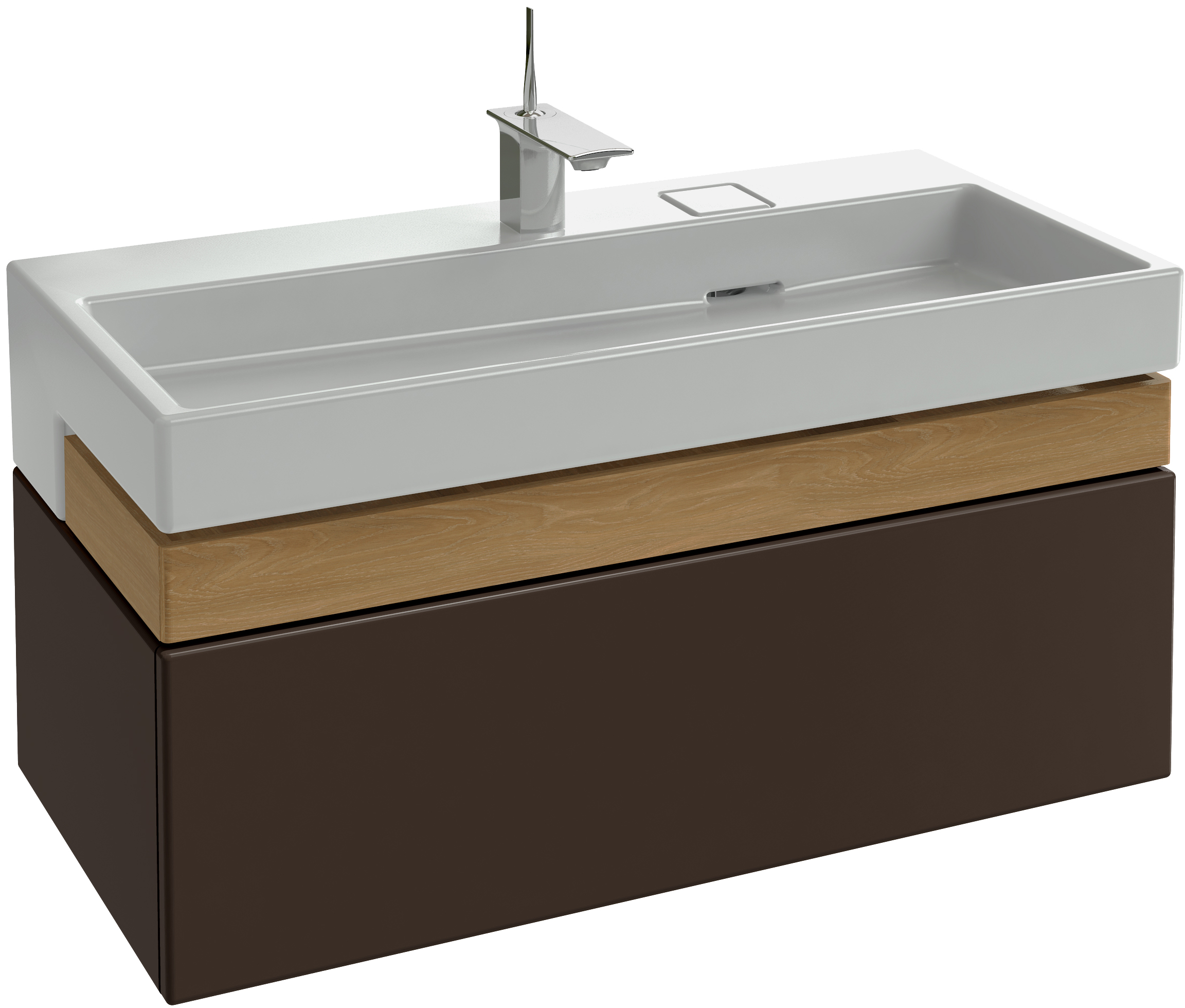 Мебель для ванной Jacob Delafon Terrace 100 ледяной коричневый лак
