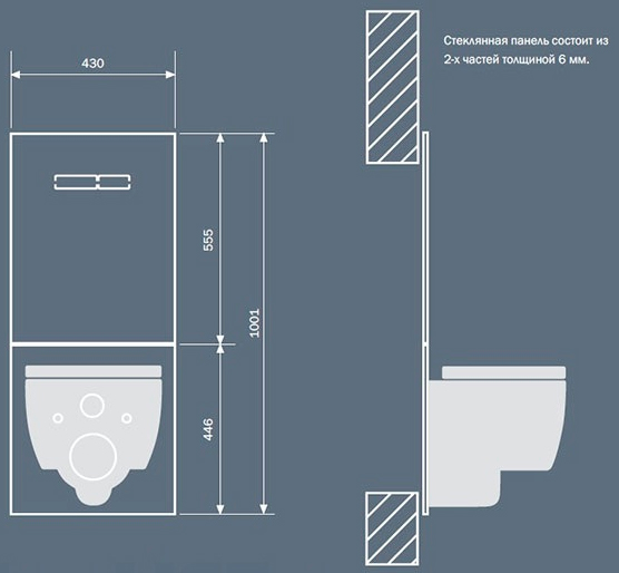 Декоративная панель TECE TECElux 9650103 для Duravit Senso Wash и Villeroy & Boch ViClean L