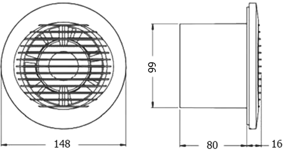 Вытяжной вентилятор Europlast ЕА100