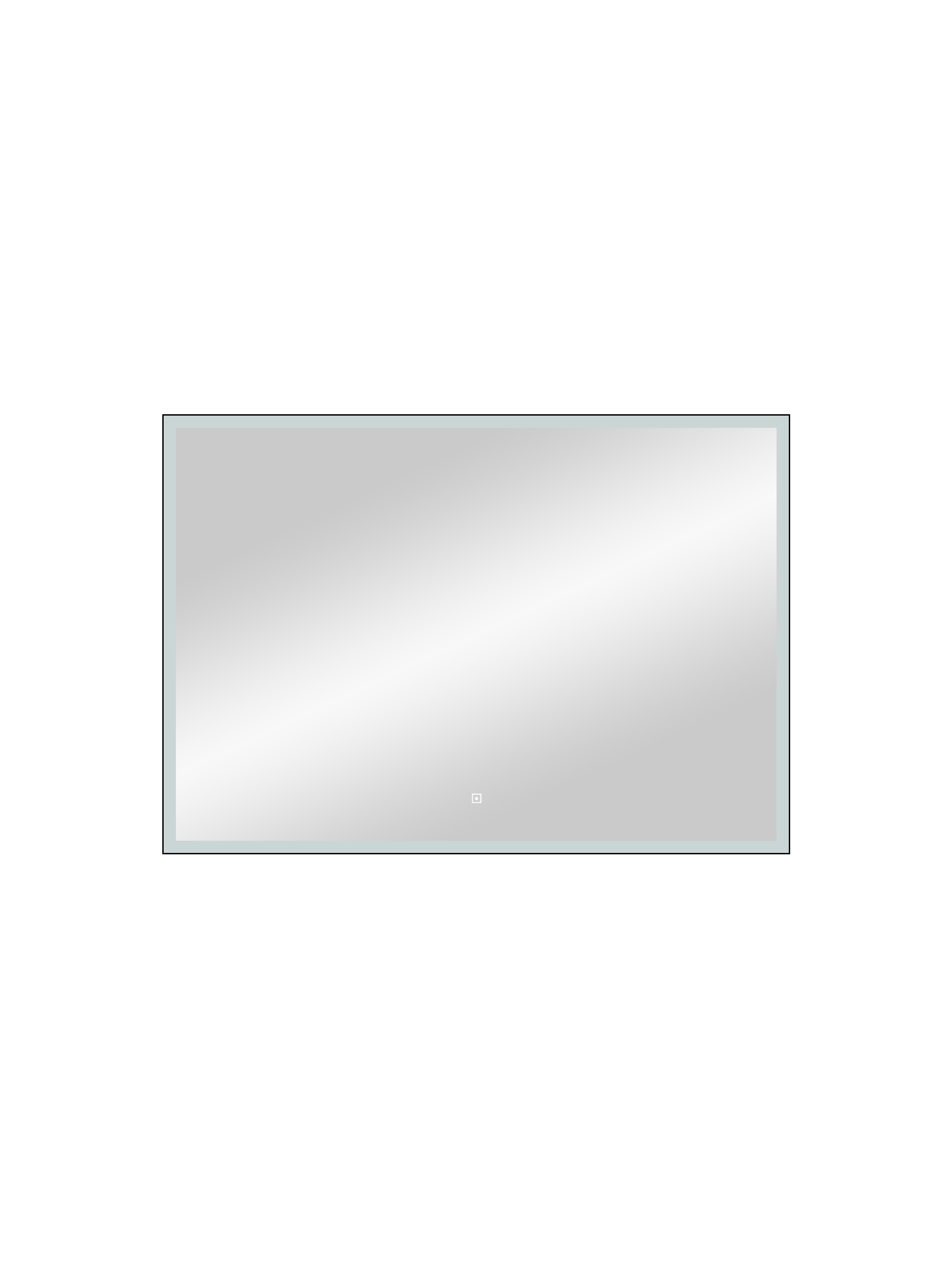 Зеркало Континент Frame black standart 900x700 ЗЛП2305