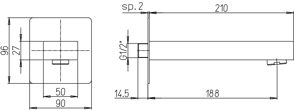 Излив Paini Dax-R 84PZ430R для раковины