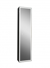 Зеркало-шкаф Континент Mirror Box black Led 400х1600, МВК050 