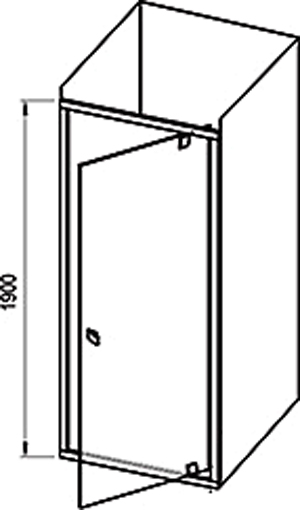 Душевая дверь в нишу Ravak PDOP1-90 Transparent, профиль черный