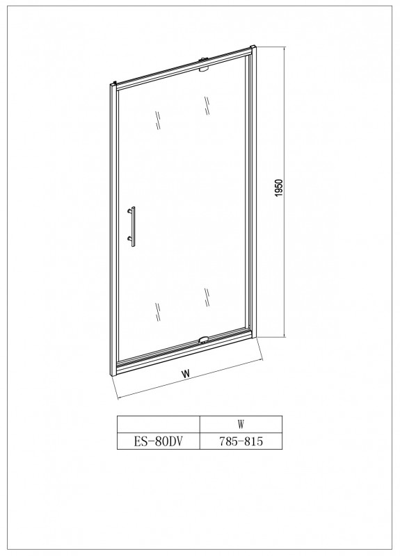 Дверь в нишу Esbano ES-80DV Размер: 80х195