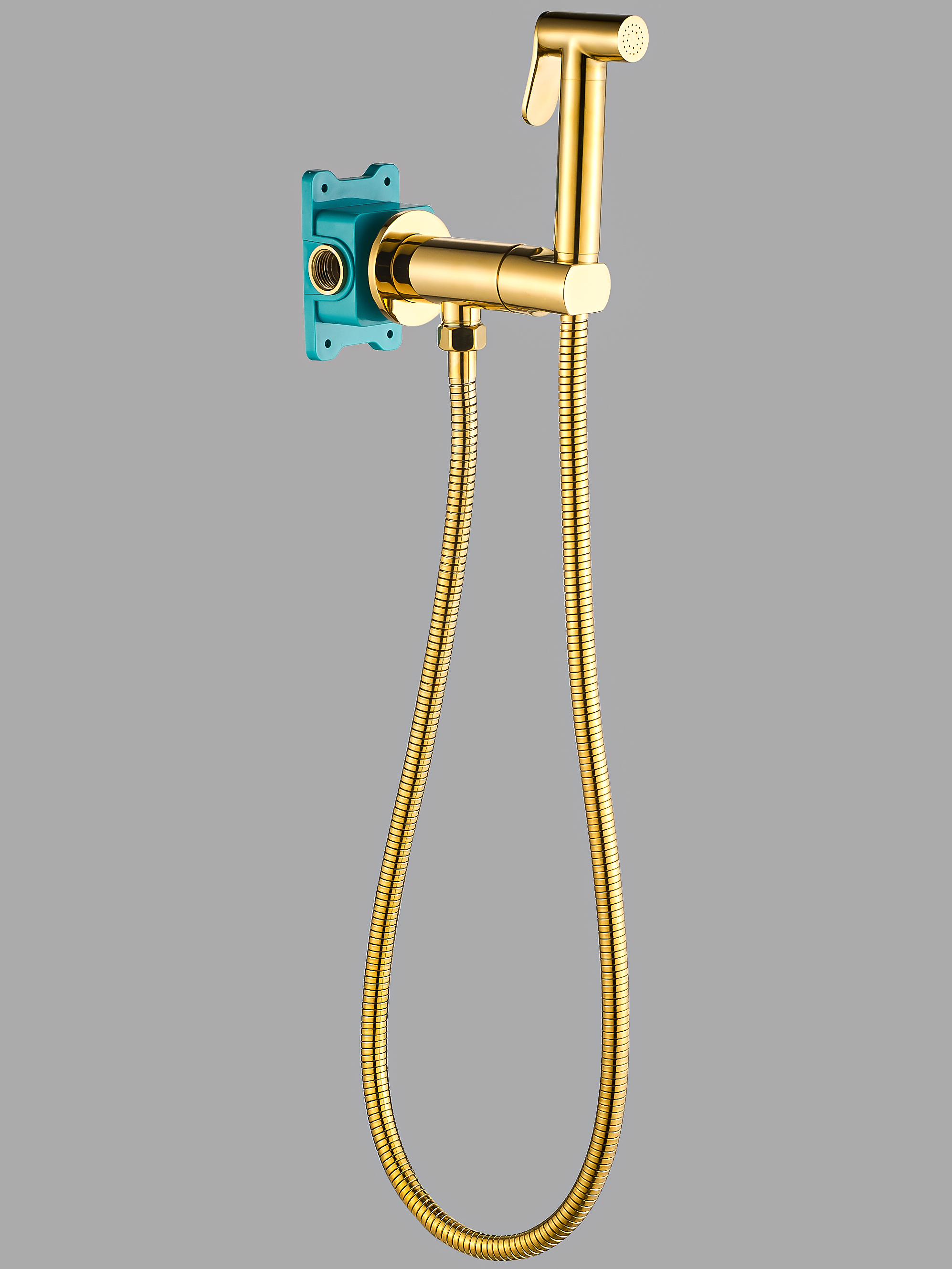Гигиенический душ с прогрессивным смесителем ALMAes AGATA AL-877-08 С ВНУТРЕННЕЙ ЧАСТЬЮ, золото