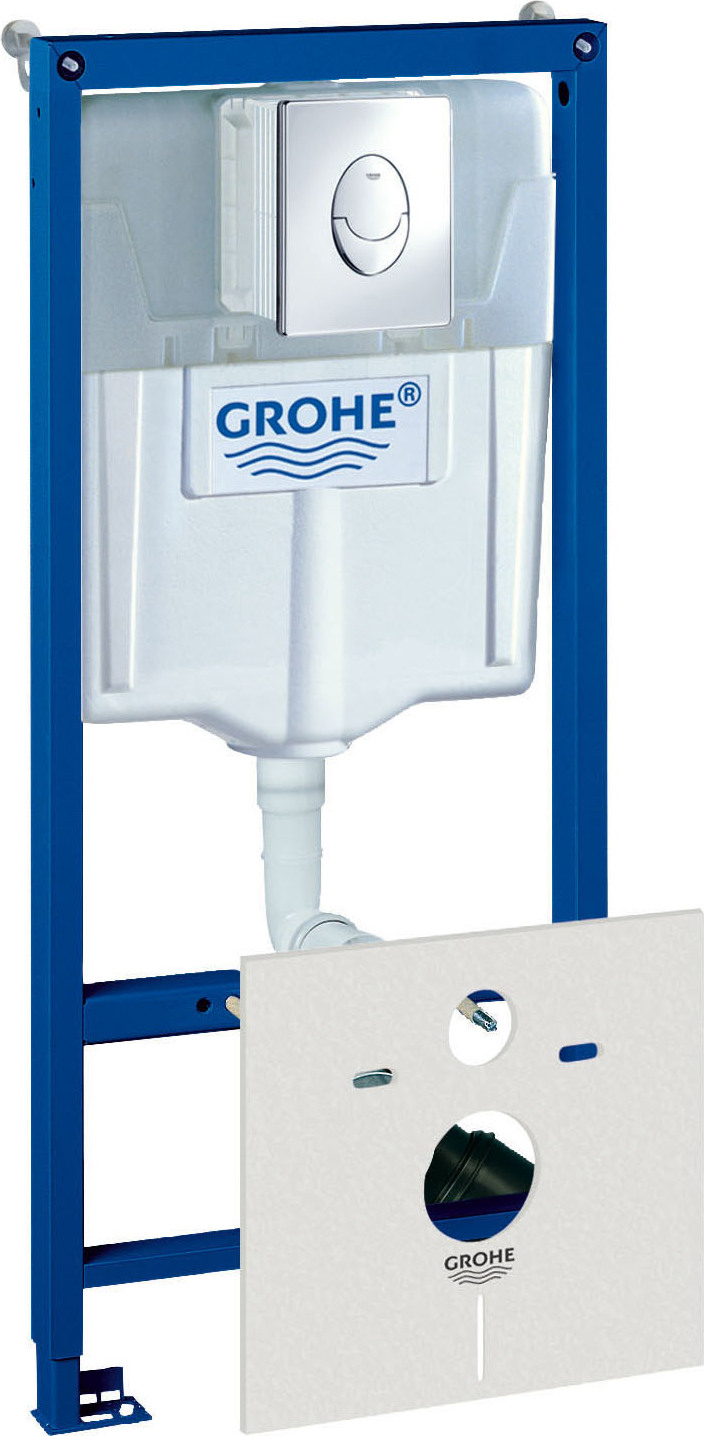 Комплект  Система инсталляции для унитазов Grohe Rapid SL 38750001 4 в 1 с кнопкой смыва + Унитаз подвесной Villeroy & Boch O.Novo 5660 H101 alpin