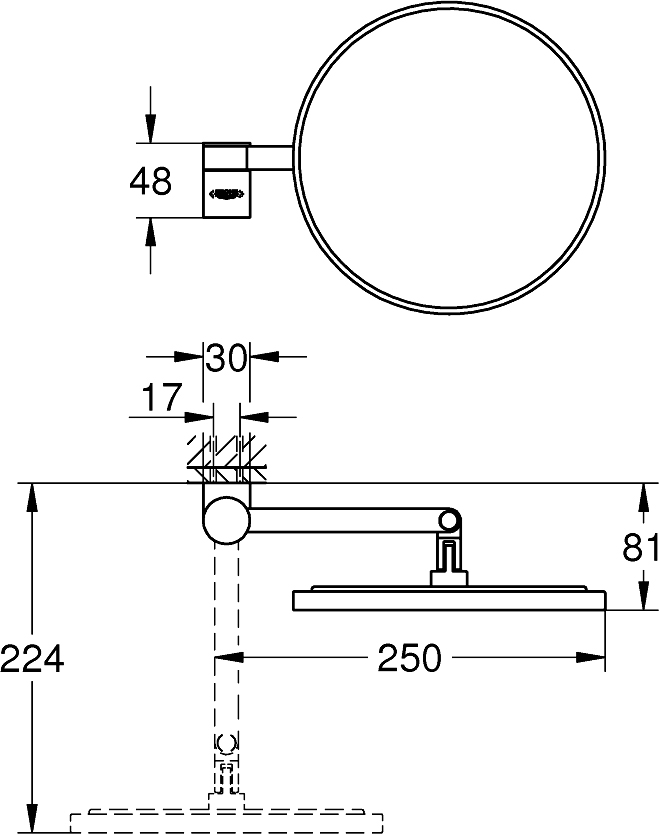 Косметическое зеркало Grohe Selection 41077000 хром