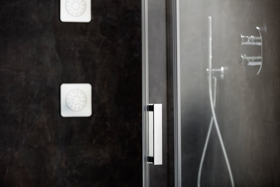 Душевая дверь в нишу Ravak MSD2-100 R Transparent, профиль хром + средство для ванн и защитное средство
