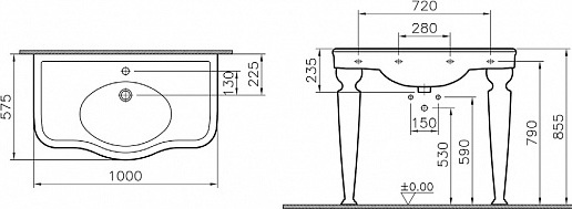 Ножки для раковины VitrA Efes 6210B003 1 шт.