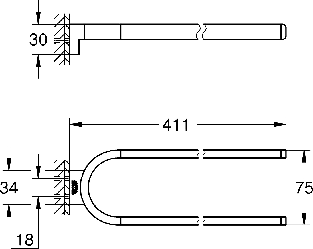 Полотенцедержатель Grohe Selection 41059A00 темный графит