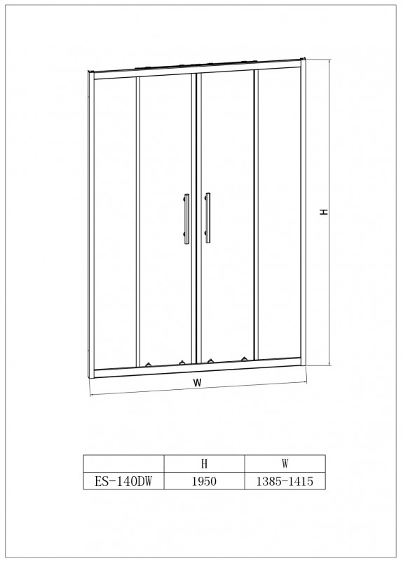 Дверь в нишу Esbano ES-140DW. Размер: 140х195