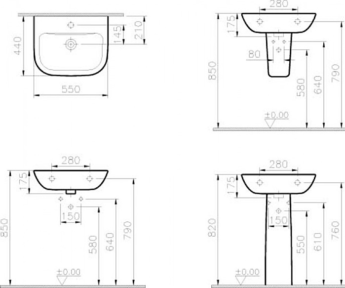 Пьедестал для раковины VitrA S20 5529B003