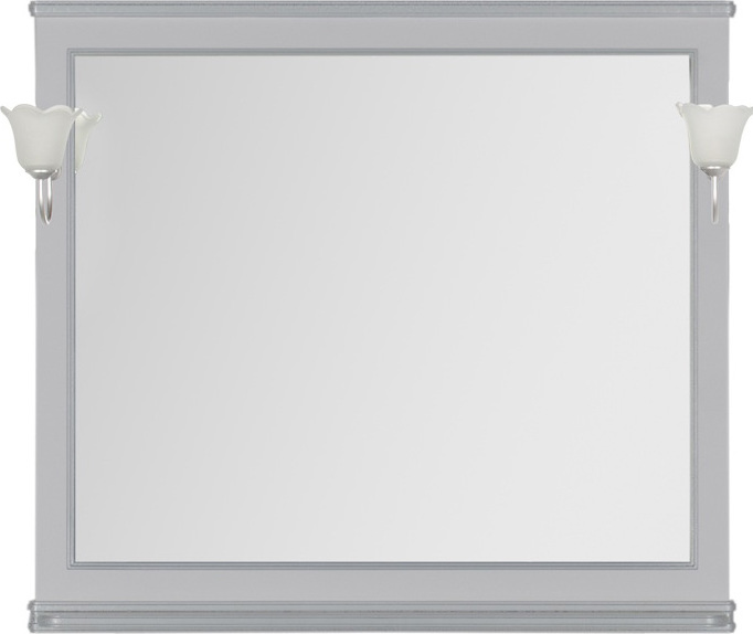 Зеркало Aquanet Валенса 110 белый краколет/серебро