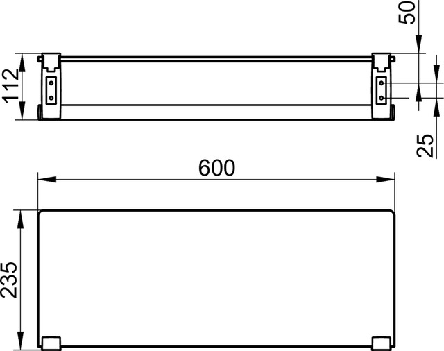 Полка Keuco Plan 14975 с полотенцедержателем, 60 см