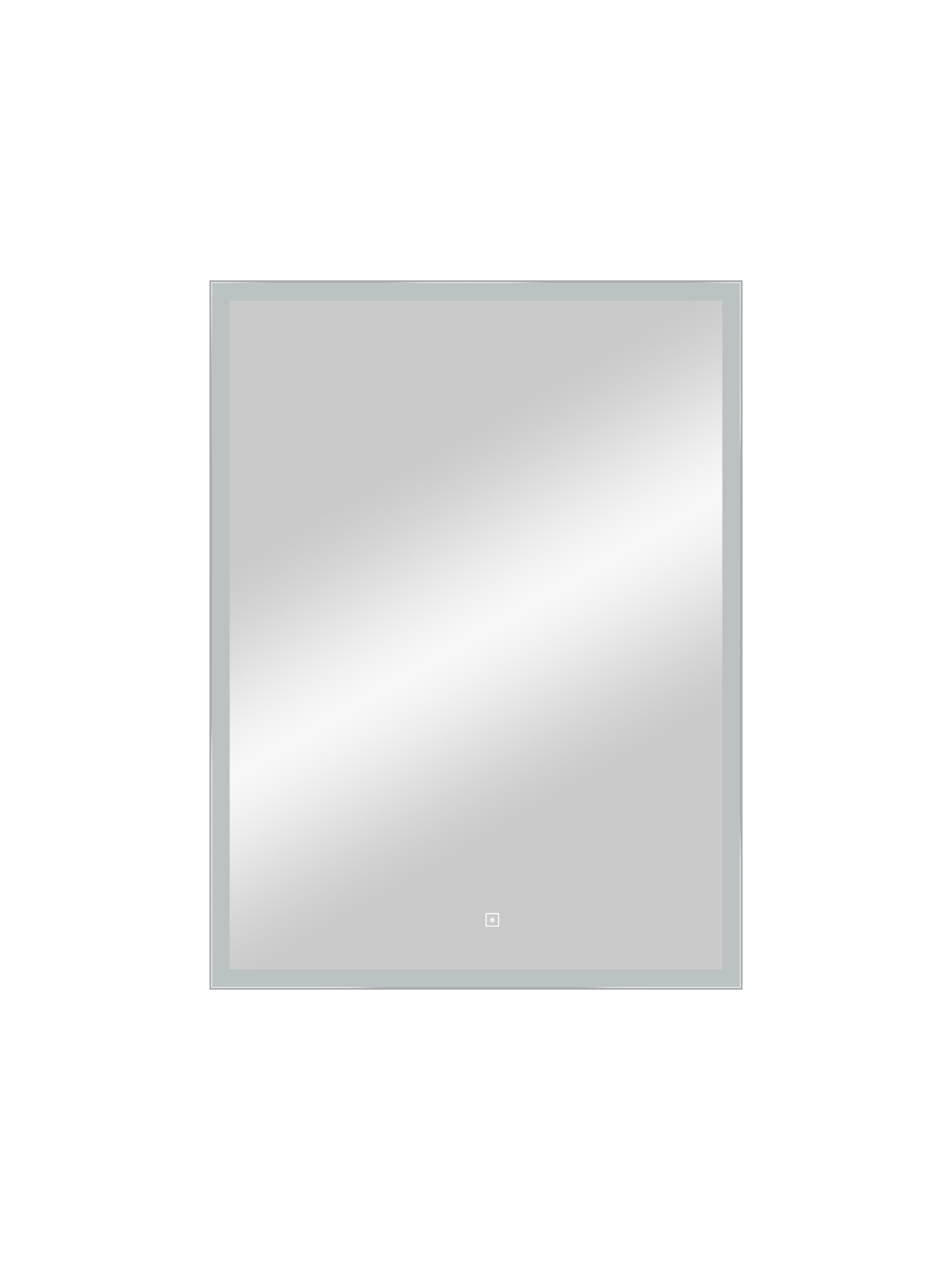 Зеркало Континент Frame Silver LED 600х800 ЗЛП891