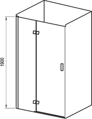 Душевая дверь в нишу Ravak SMSD2-90 B L Transparent, профиль хром