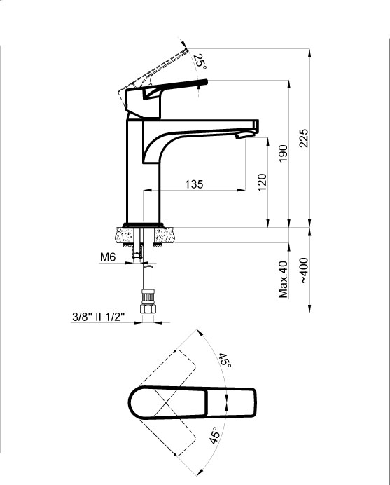 Смеситель для раковины AZARIO TREYA, Белый AZ-156845026