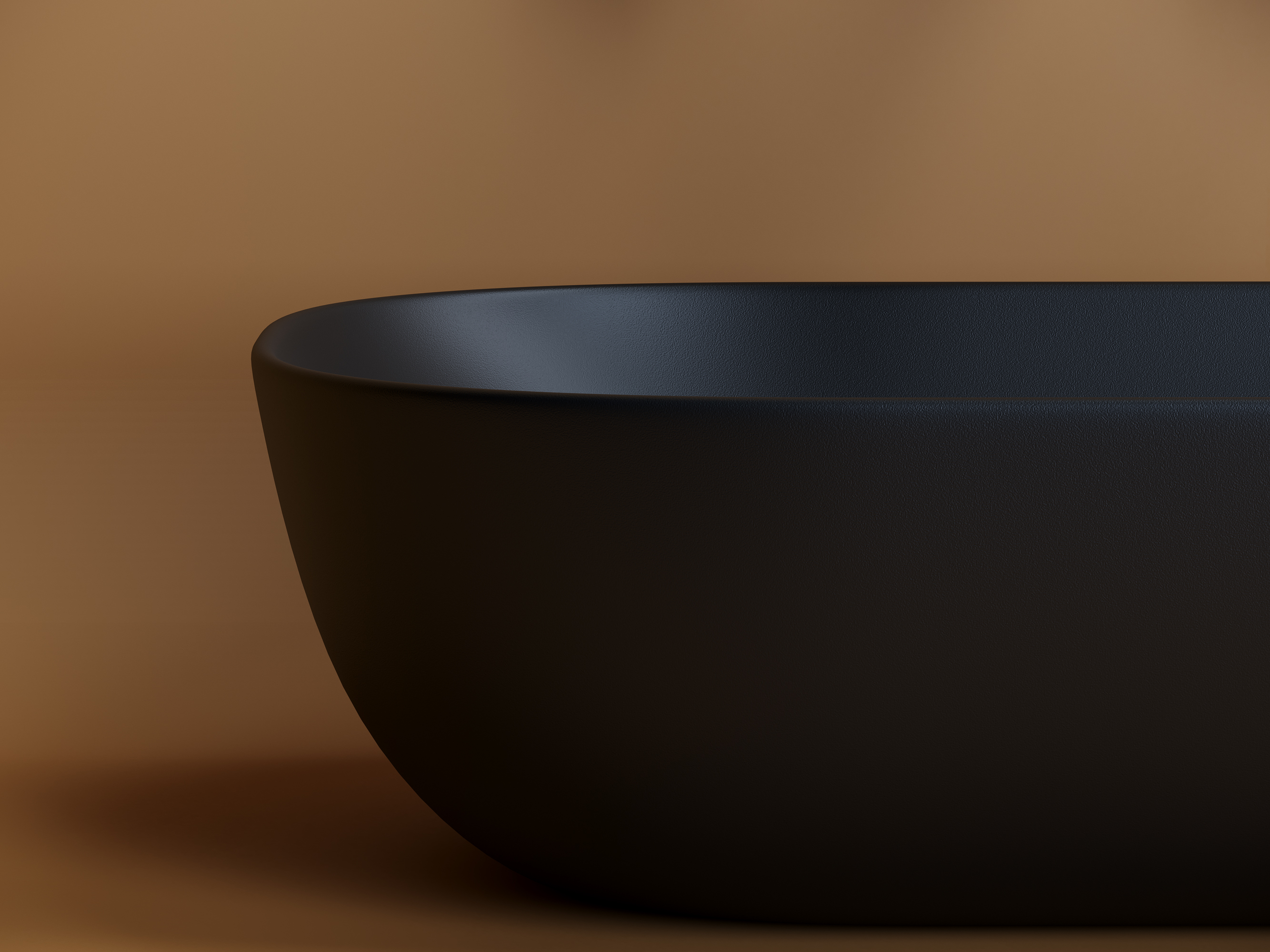 Умывальник чаша накладная прямоугольная (цвет Чёрный Матовый) Element 455*325*135мм Ceramica Nova CN6009MB