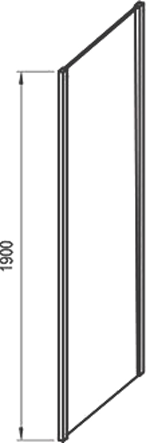 Боковая стенка Ravak SMPS-100 L Transparent, профиль хром