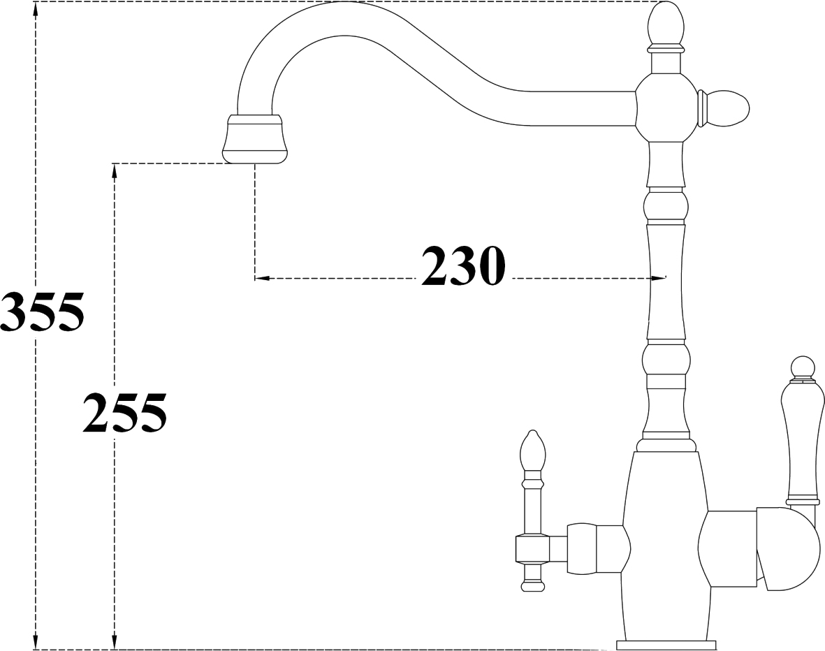 Смеситель Zorg Sanitary ZR 312 YF-33 для кухонной мойки