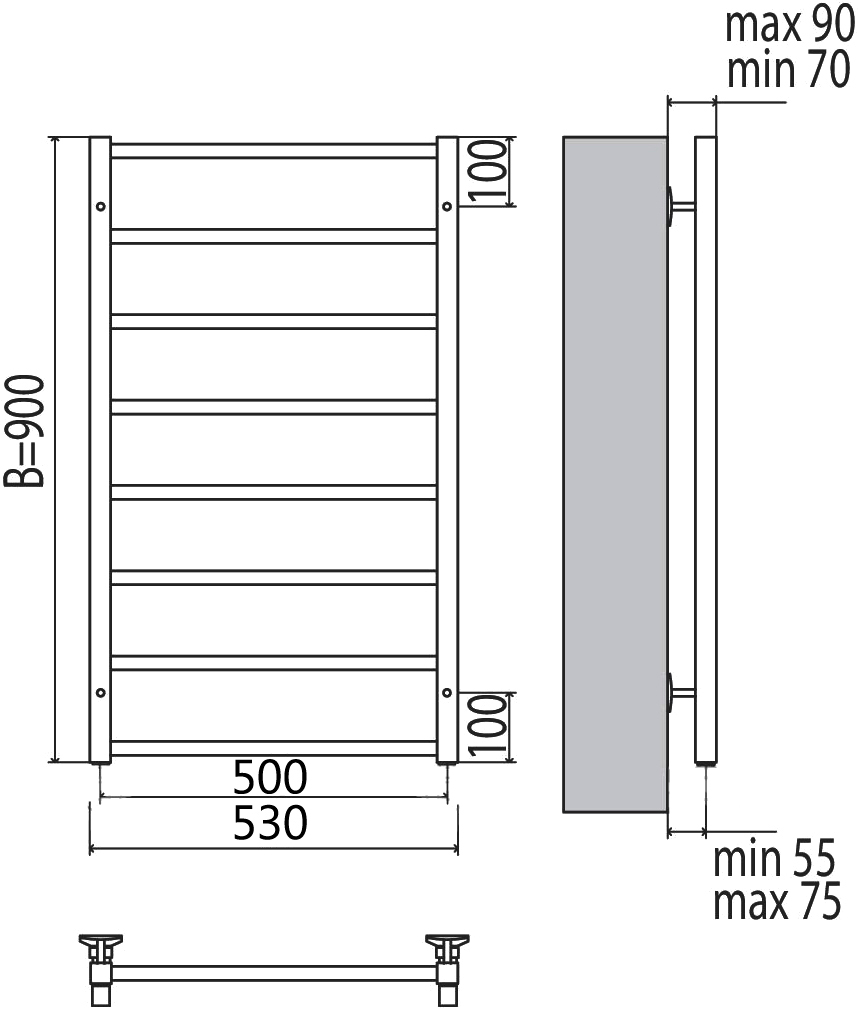 Контура 500. Полотенцесушитель Терминус контур п8. Полотенцесушитель водяной Terminus контур с полкой п8 (500х900). Водяной полотенцесушитель Terminus контур п8 500x900. Terminus полотенцесушитель водяной контур п8 500х900.