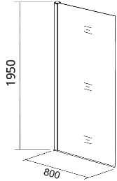 Боковая стенка Good Door Galaxy SP-80-C-B профиль черный