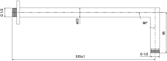 Кронштейн для верхнего душа IDDIS 001SB33i61