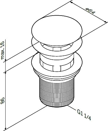 Донный клапан для раковины AM.PM F0700164