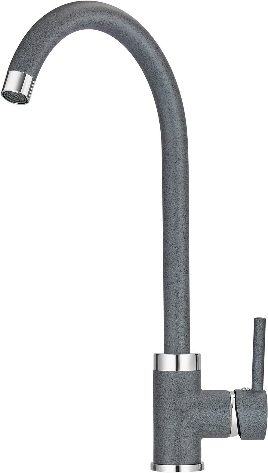 Комплект  Мойка кухонная Granula GR-4801 графит + Смеситель Granula GR-2125 для кухонной мойки, графит