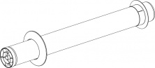Удлинение дымохода Protherm горизонтальный, 80 мм, 900мм