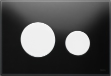Кнопка смыва TECE Loop 9240654 черное стекло, кнопка белая