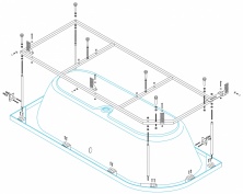 Каркас для ванны Cezares Metauro Corner 