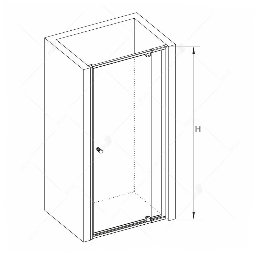 Душевая дверь RGW PA-02B 04080208-14, 80x185, черный, прозрачное стекло