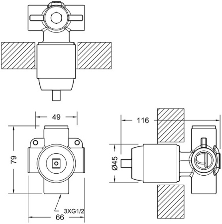 Скрытая часть Bravat Built-in D999BW-ENG