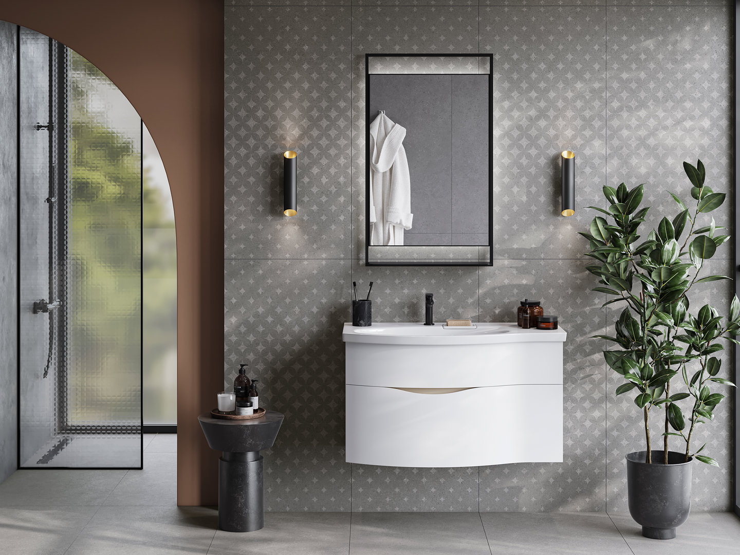 Зеркало Plaza Next 60, черное матовое Kerama Marazzi PL.N.mi.60\BLK