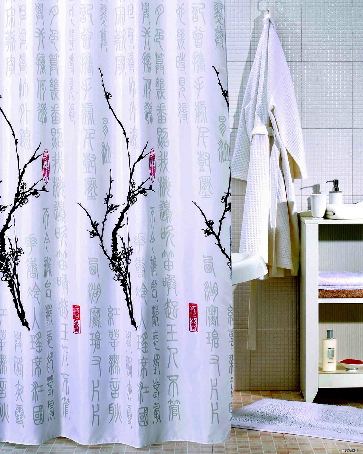 Штора для ванной IDDIS Cherry Tree