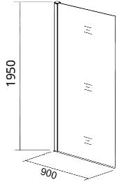 Боковая стенка Good Door Galaxy SP-90-C-B профиль черный
