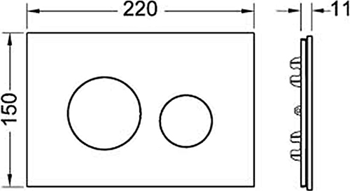 Декоративная панель TECE Loop Modular 9240674 черная