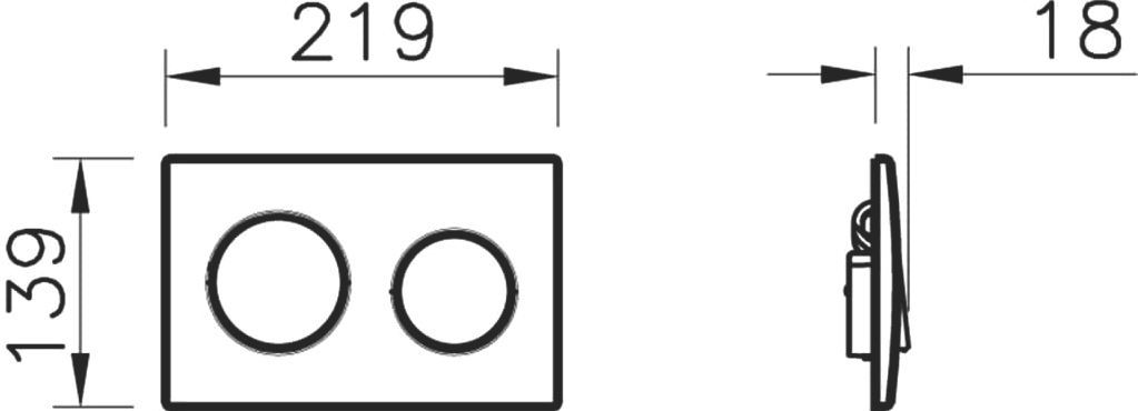 Кнопка смыва VitrA Uno 720-0280EXP глянцевый хром