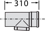 Удлинение дымохода Vaillant 130 мм (высота: 0,31 м)